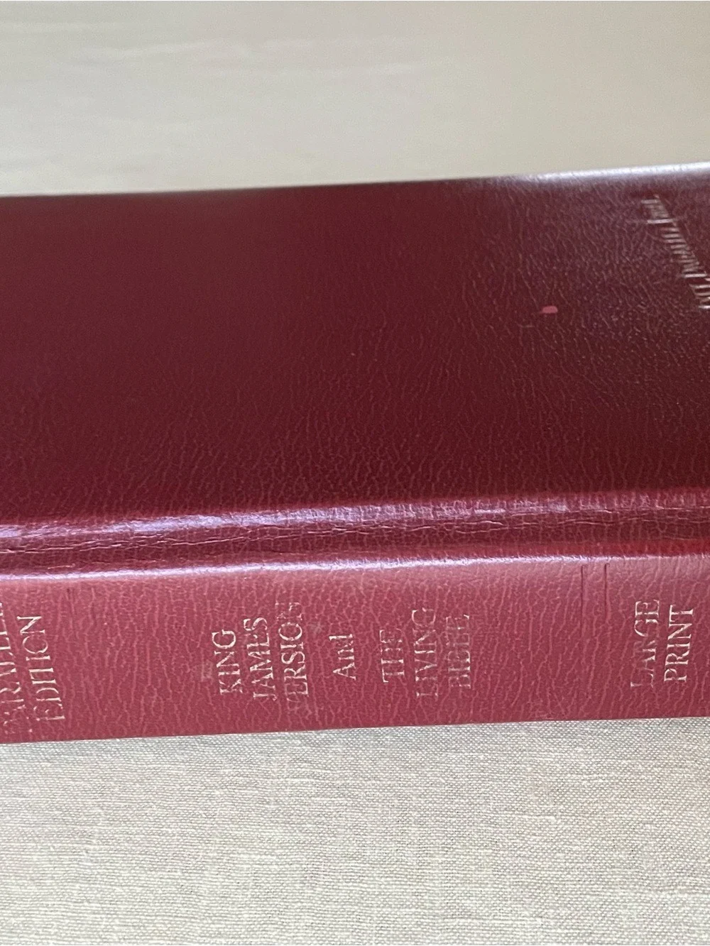 PTL Parallel Bible KJV & The Living Bible Large Print Burgundy Leatherette 1983